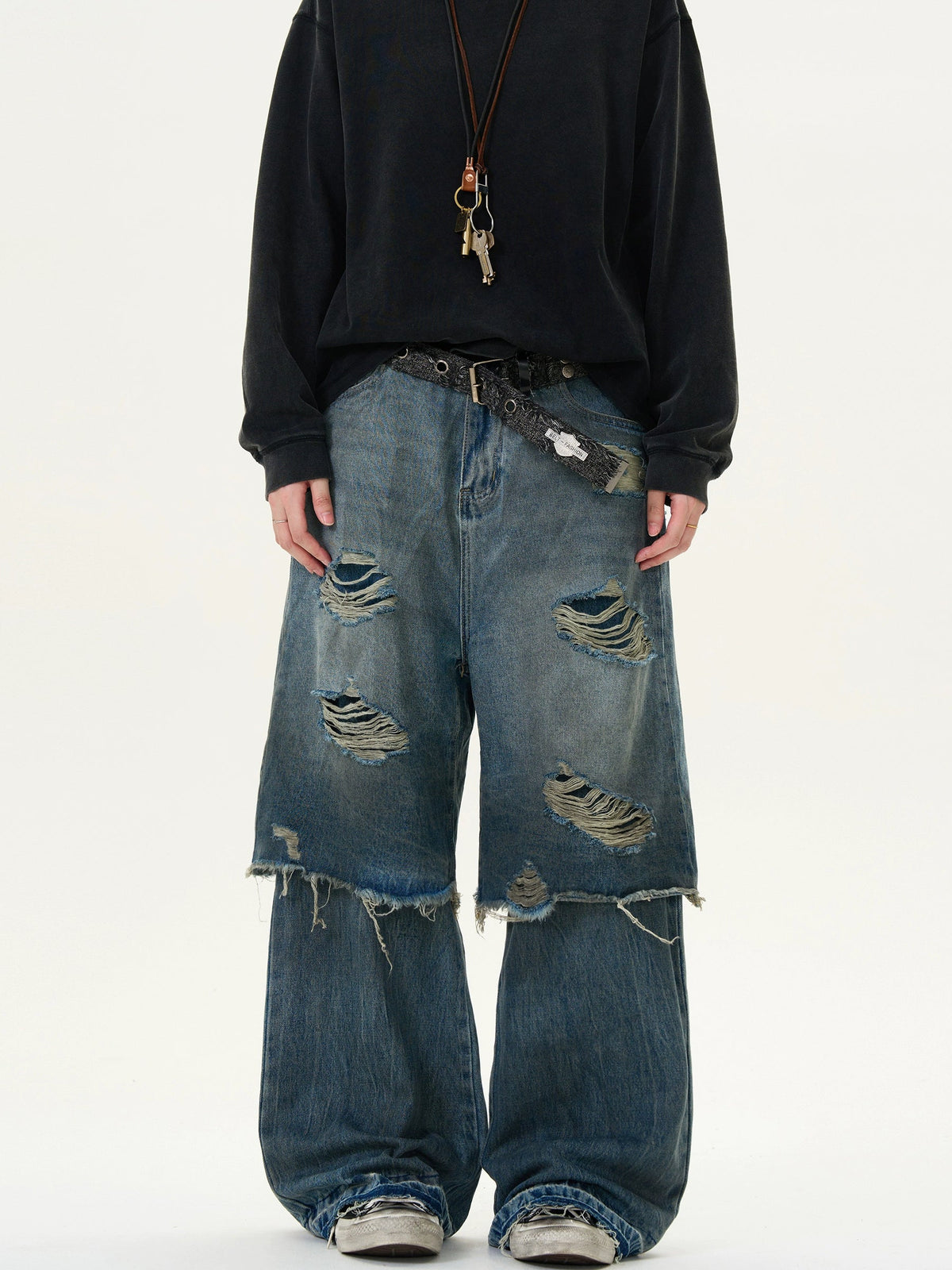 Stacked Wasteland Old Splicing Jeans  OR0144