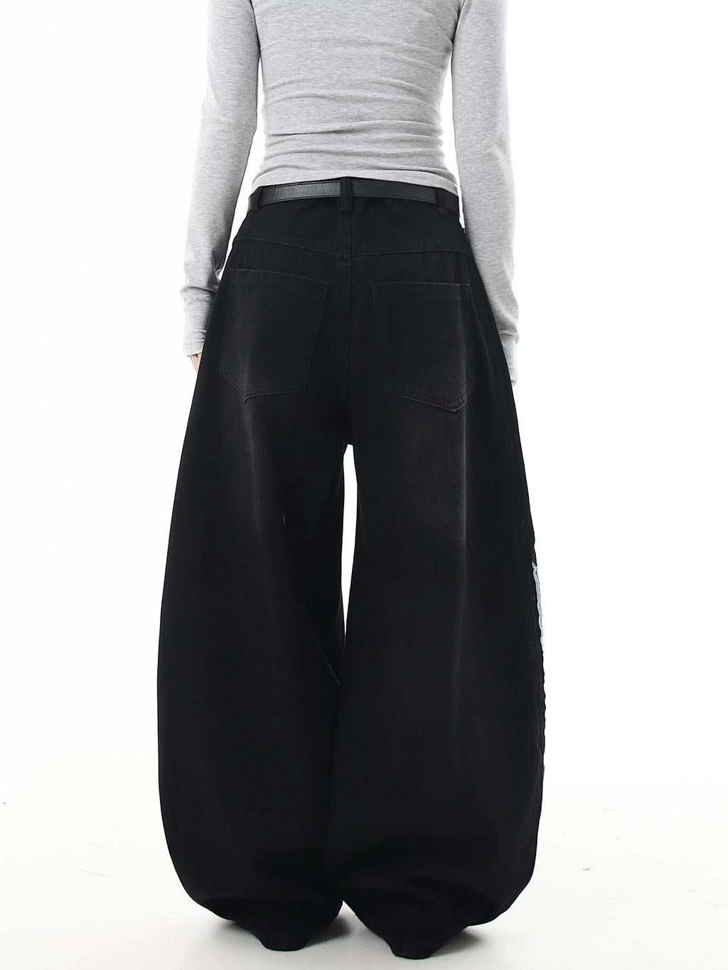 Striped Wide Denim Pants  OR0152