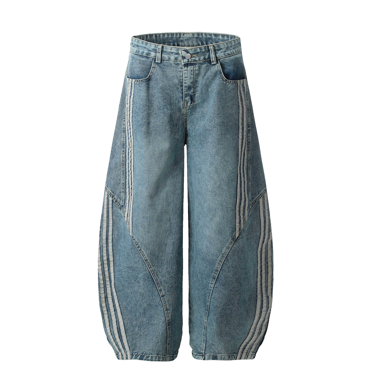 Striped Wide Denim Pants  OR0152
