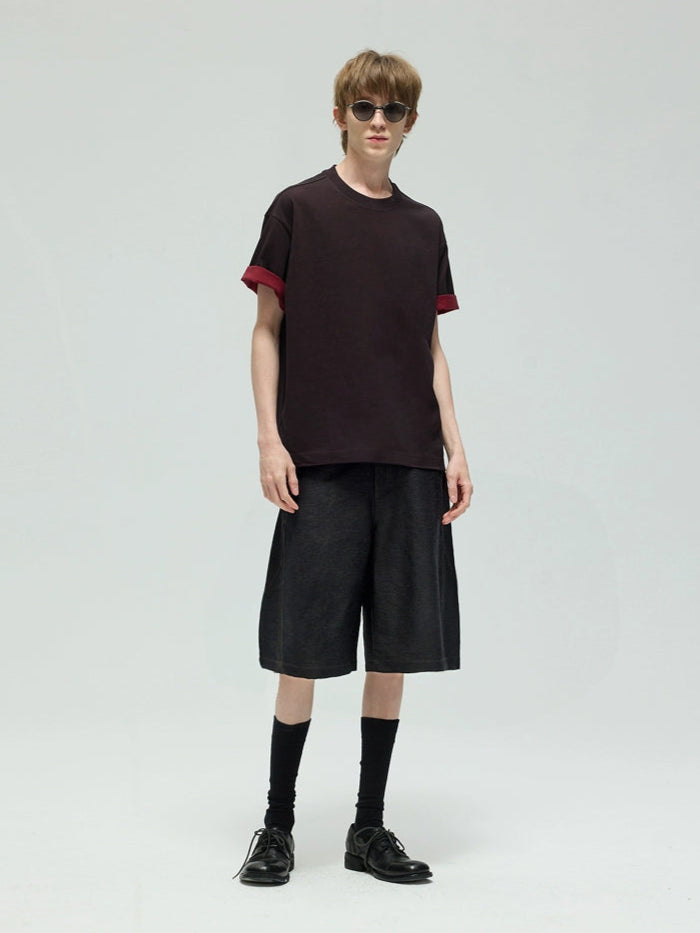 Retro Colorblock Relaxed Fit Shorts  OR0154