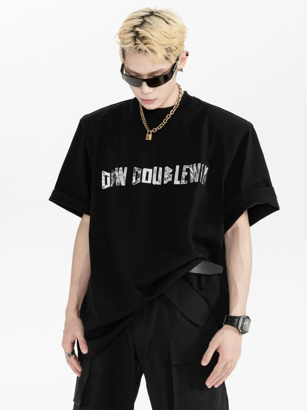 Heavy Shoulder Patched Tee  OR0160