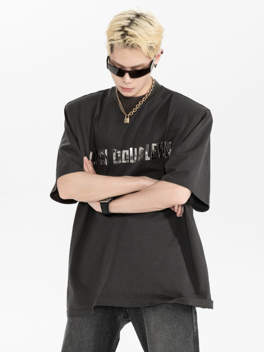 Heavy Shoulder Patched Tee  OR0160