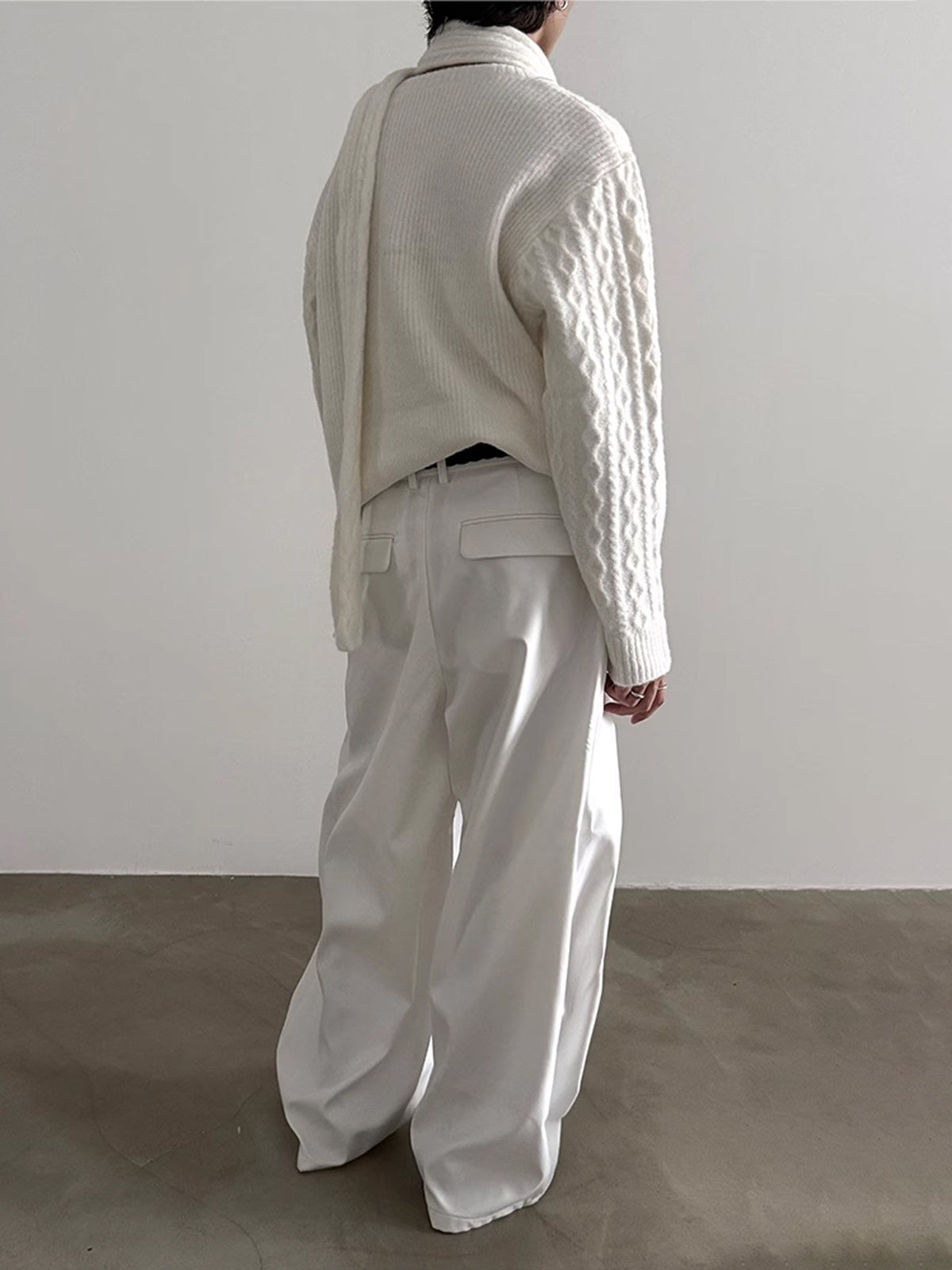 Pleats Wide Slacks Pants  OR0161