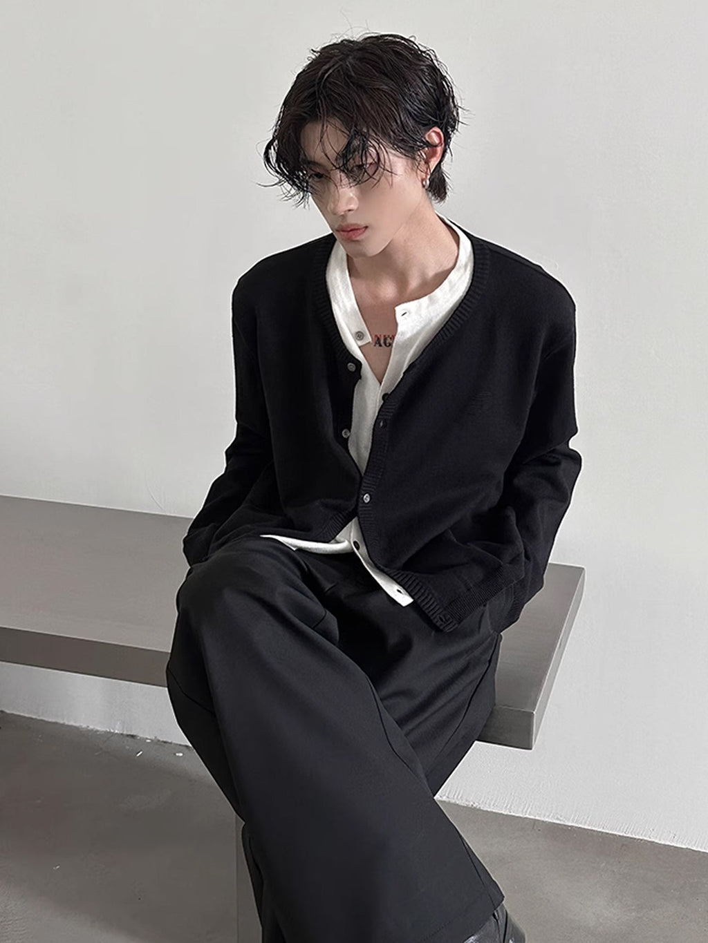 Layered Splicing Cardigan  OR0162