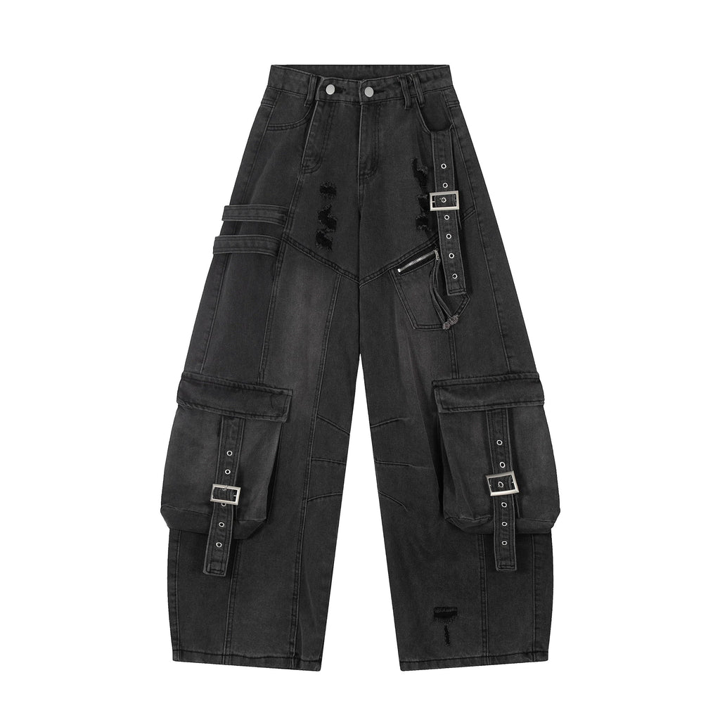 Heavy Duty Flutter Denim Pants  OR0163