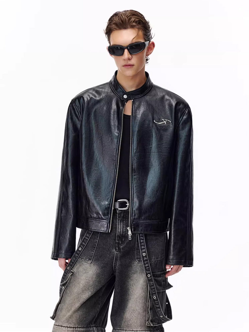 Clean Fit Biker Leather Jacket  OR0167