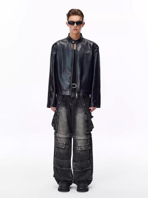 Clean Fit Biker Leather Jacket  OR0167