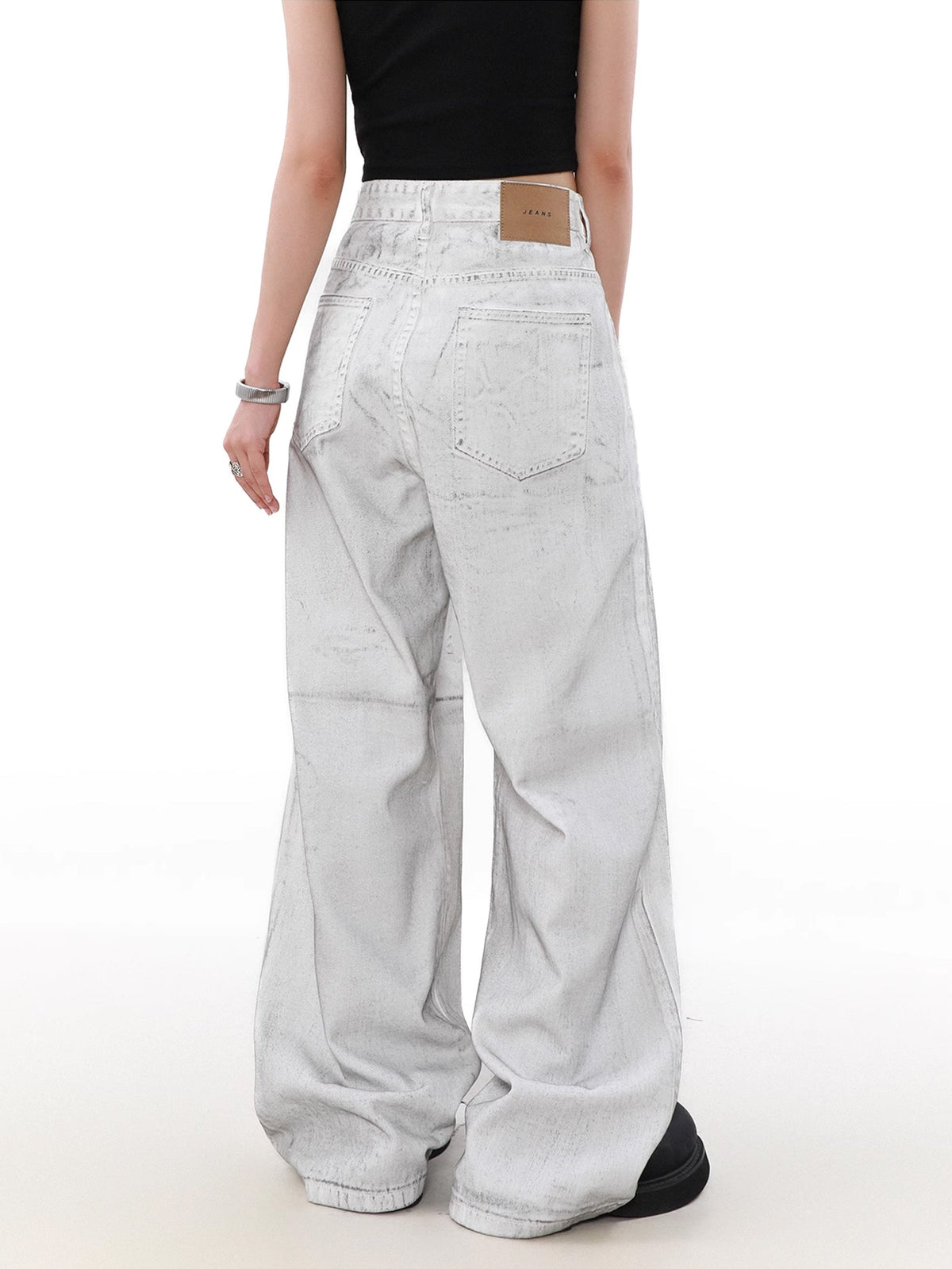 Ripped White Damage Denim Pants  OR0172