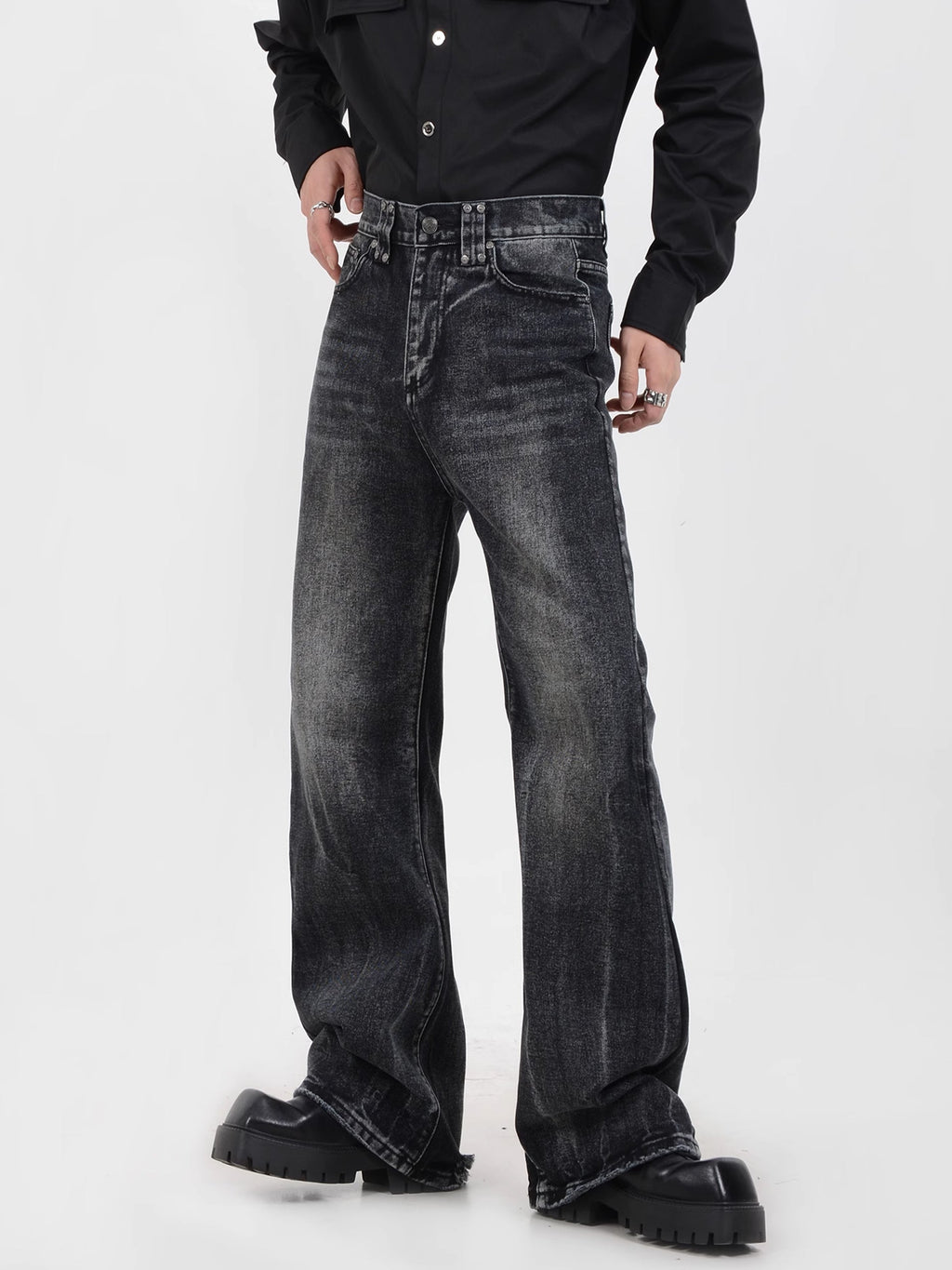Black Fade Denim Pants  OR0174