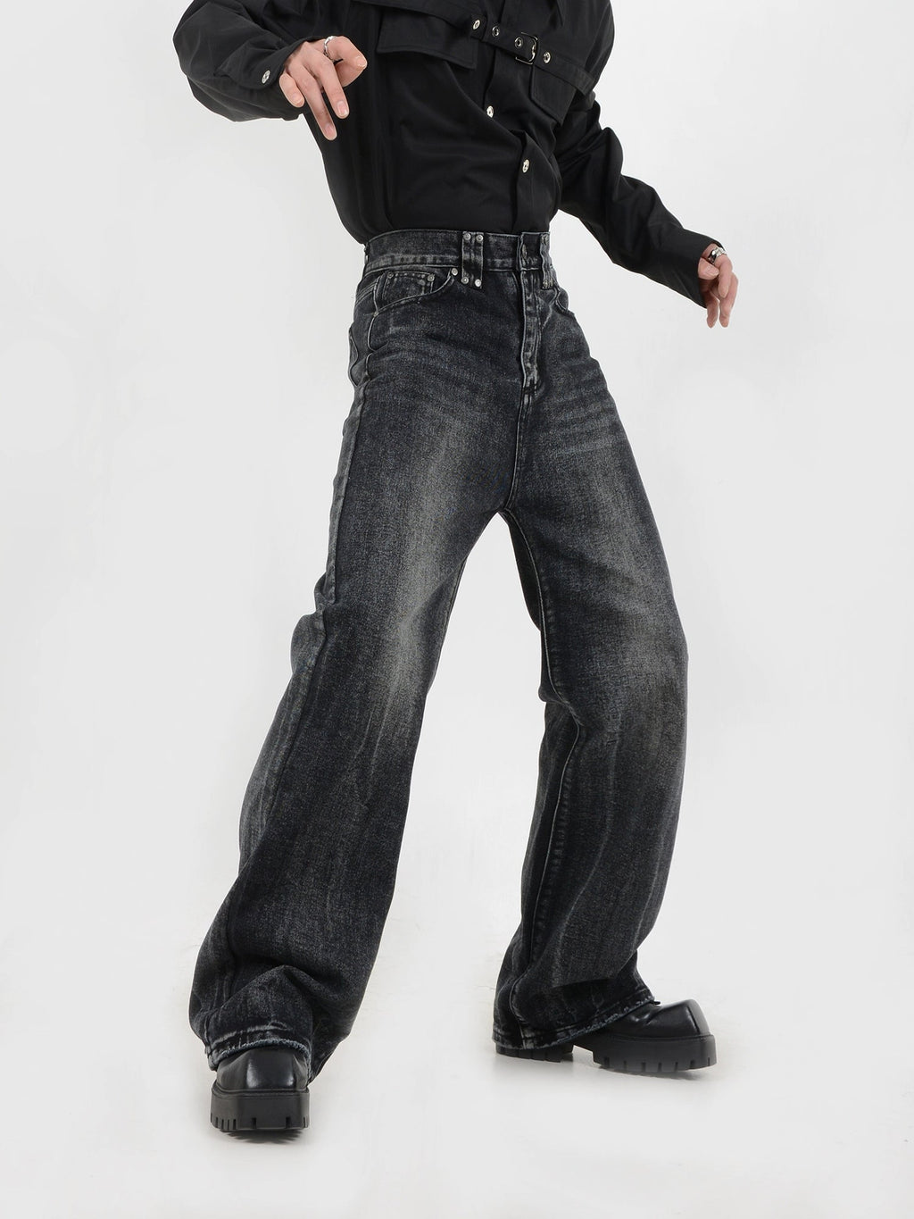 Black Fade Denim Pants  OR0174