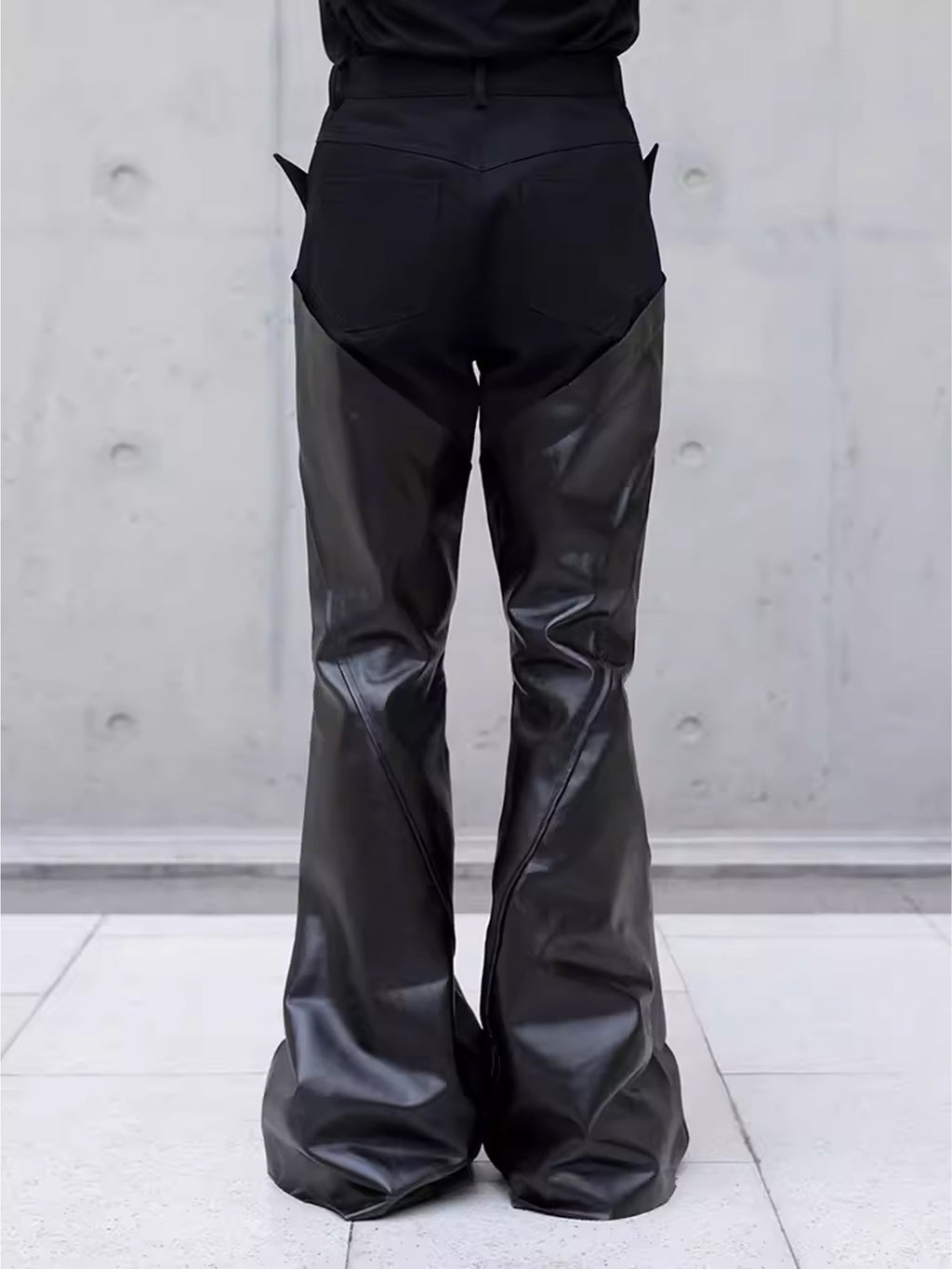 Drape Coating Patchwork Pants  OR0175