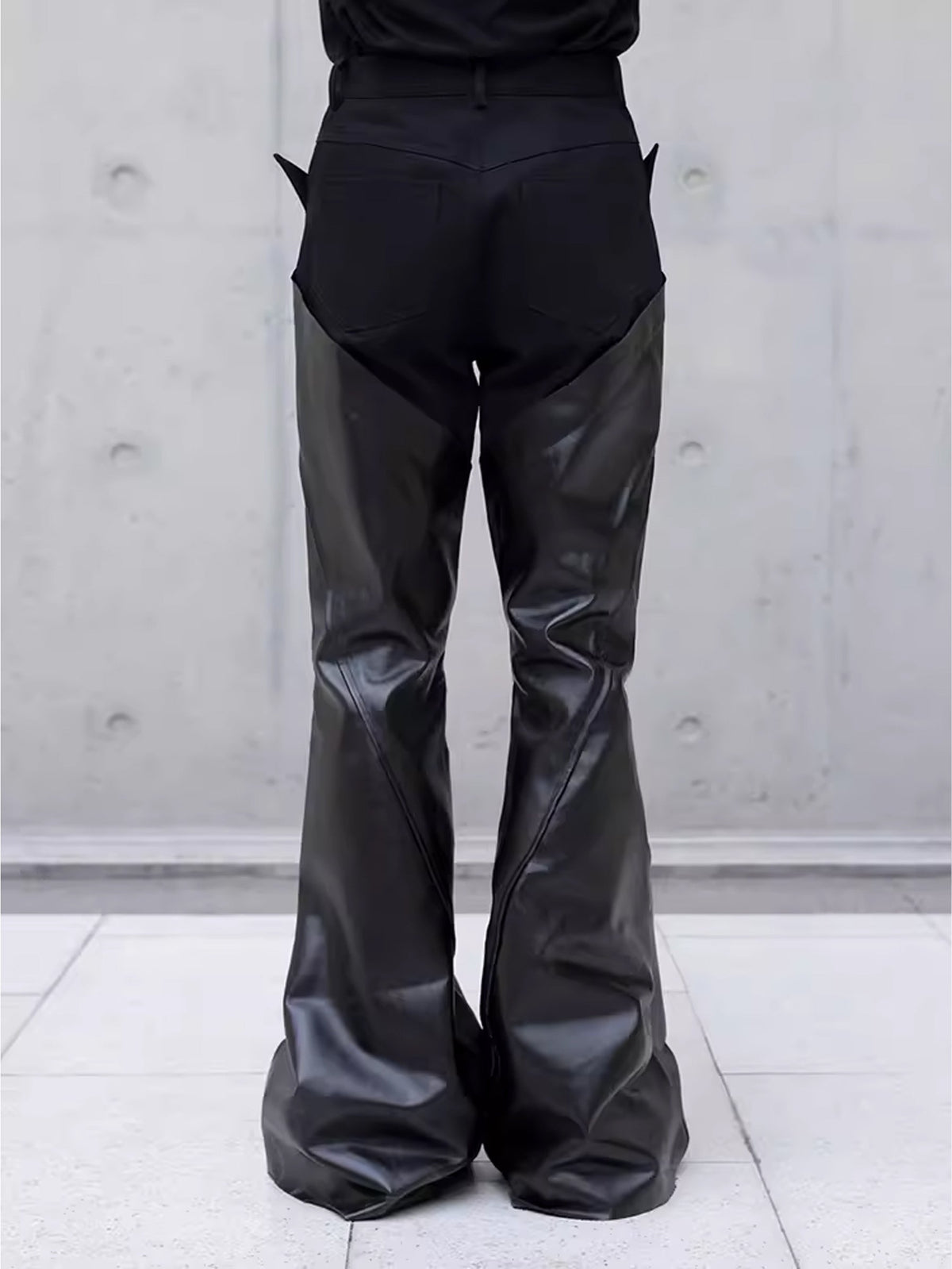 Drape Coating Patchwork Pants  OR0175