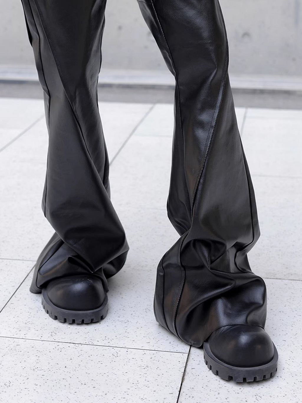 Drape Coating Patchwork Pants  OR0175