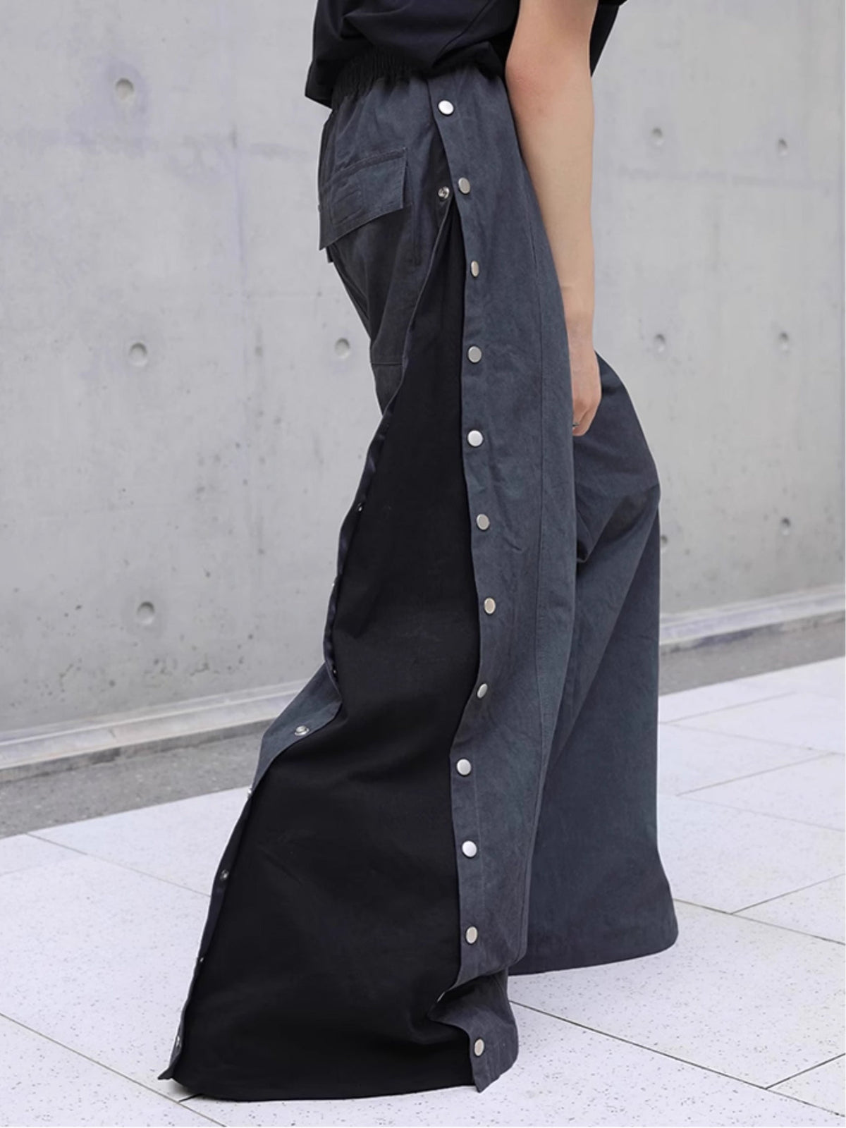 Side Button Splicing Pants  OR0176