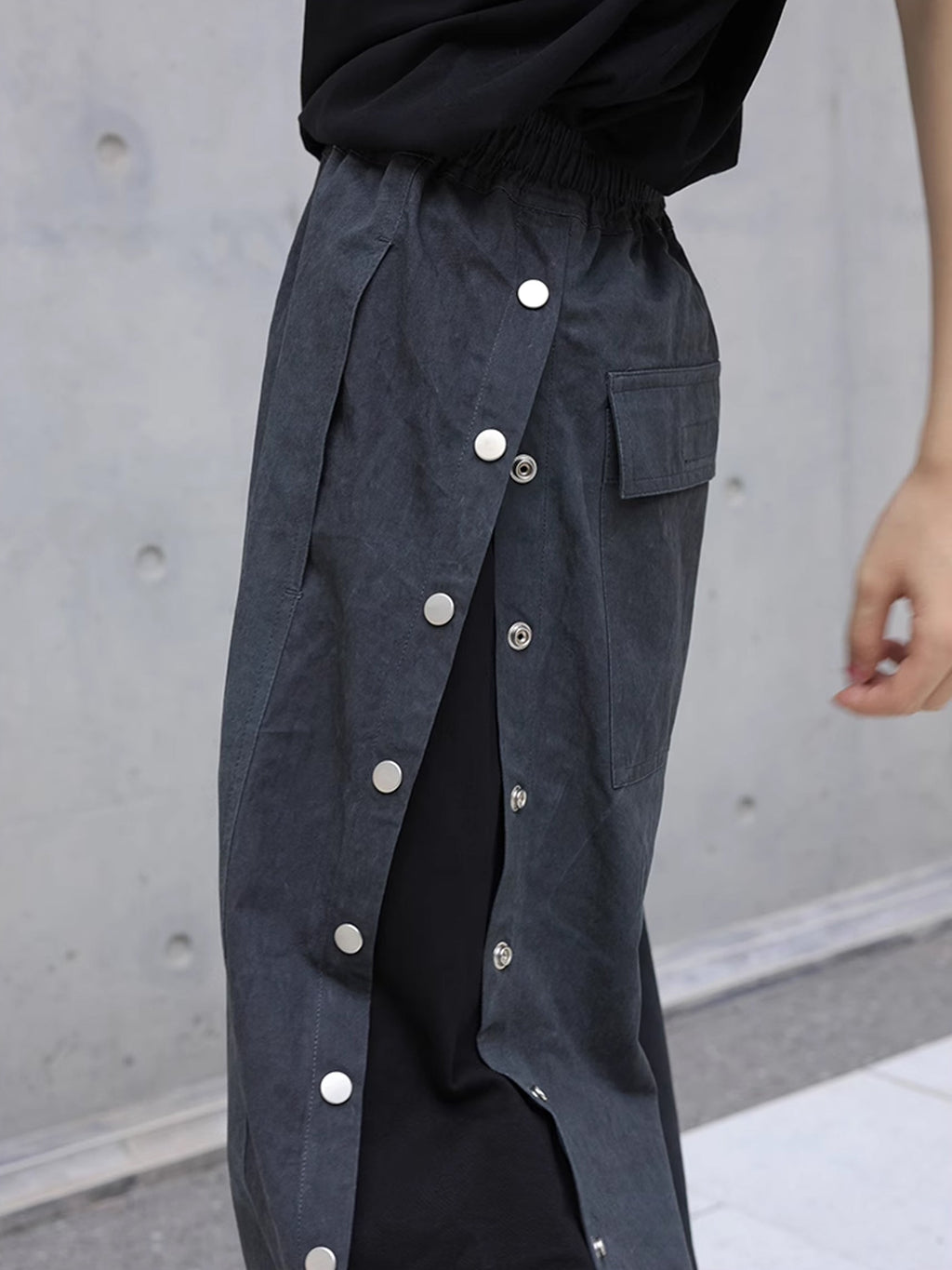 Side Button Splicing Pants  OR0176