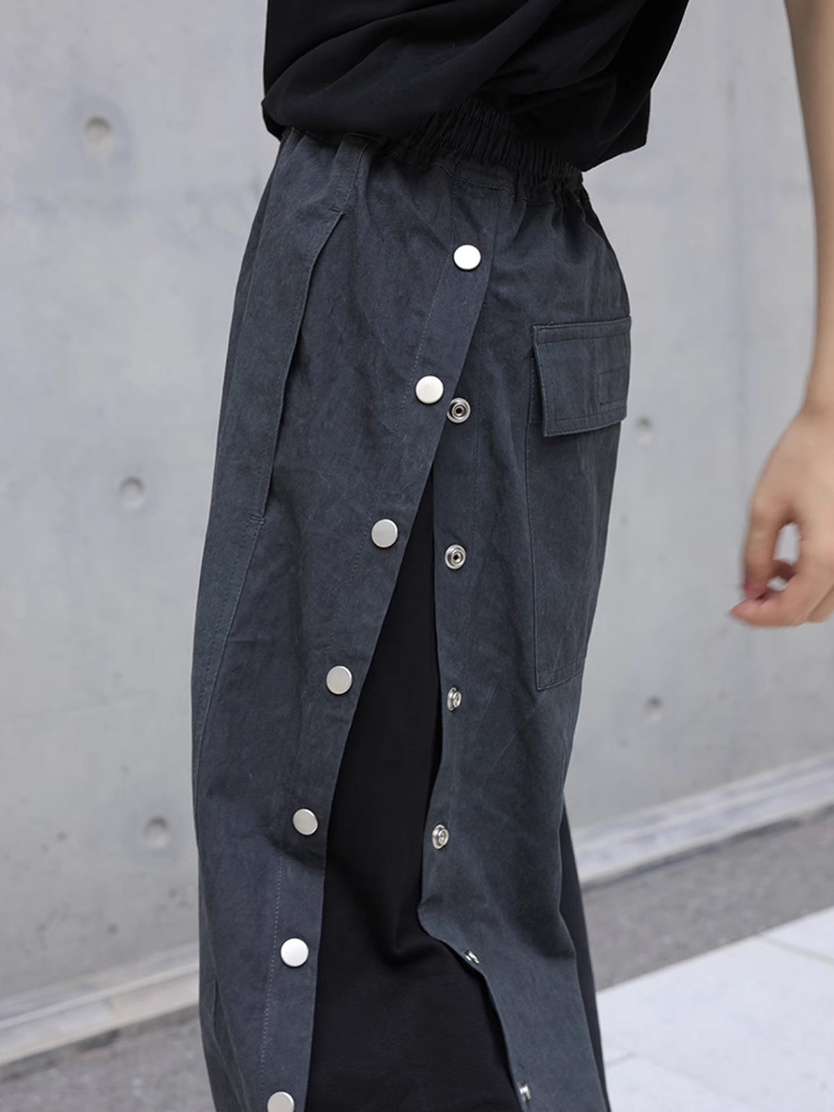 Side Button Splicing Pants  OR0176