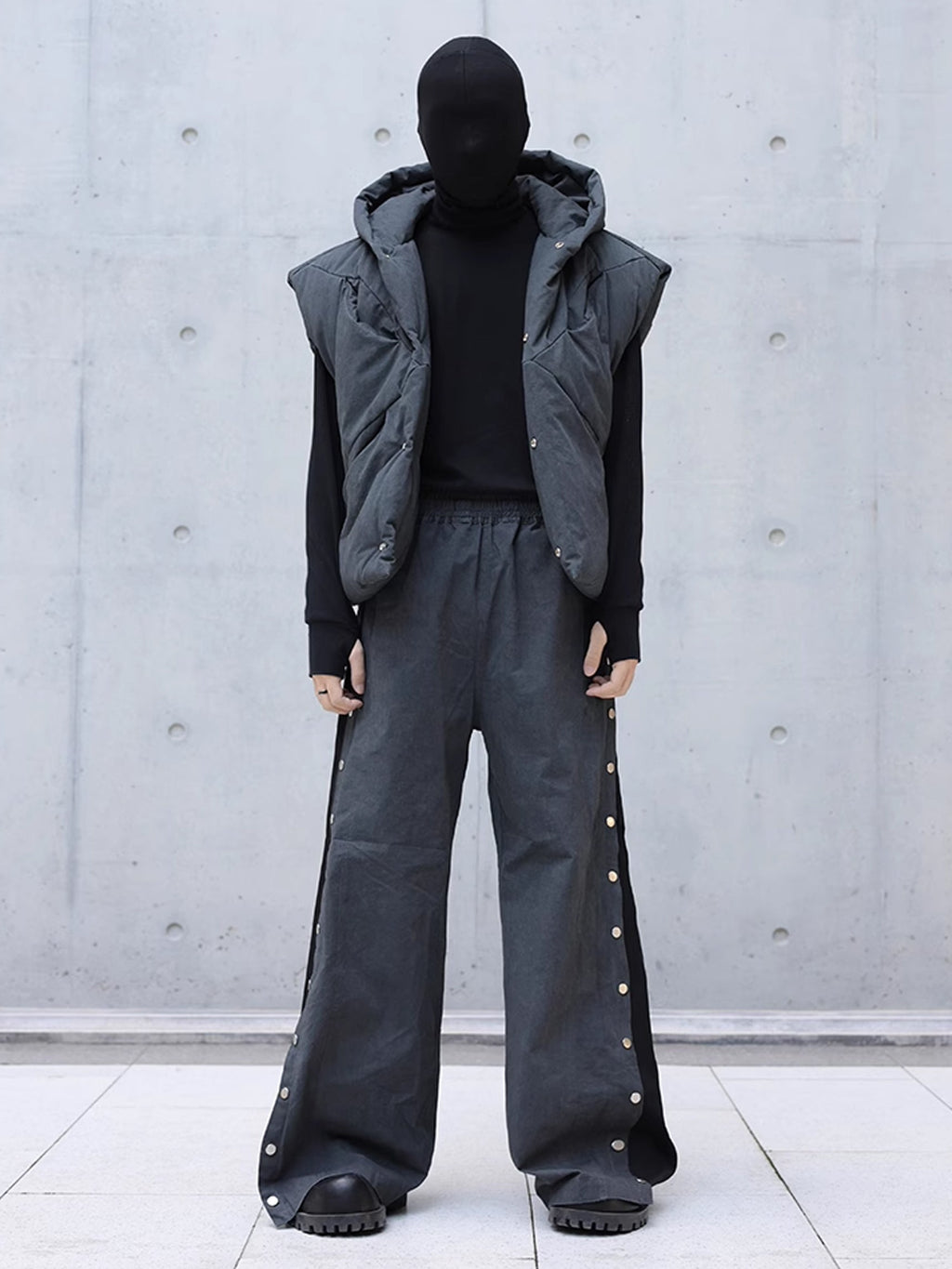 Side Button Splicing Pants  OR0176