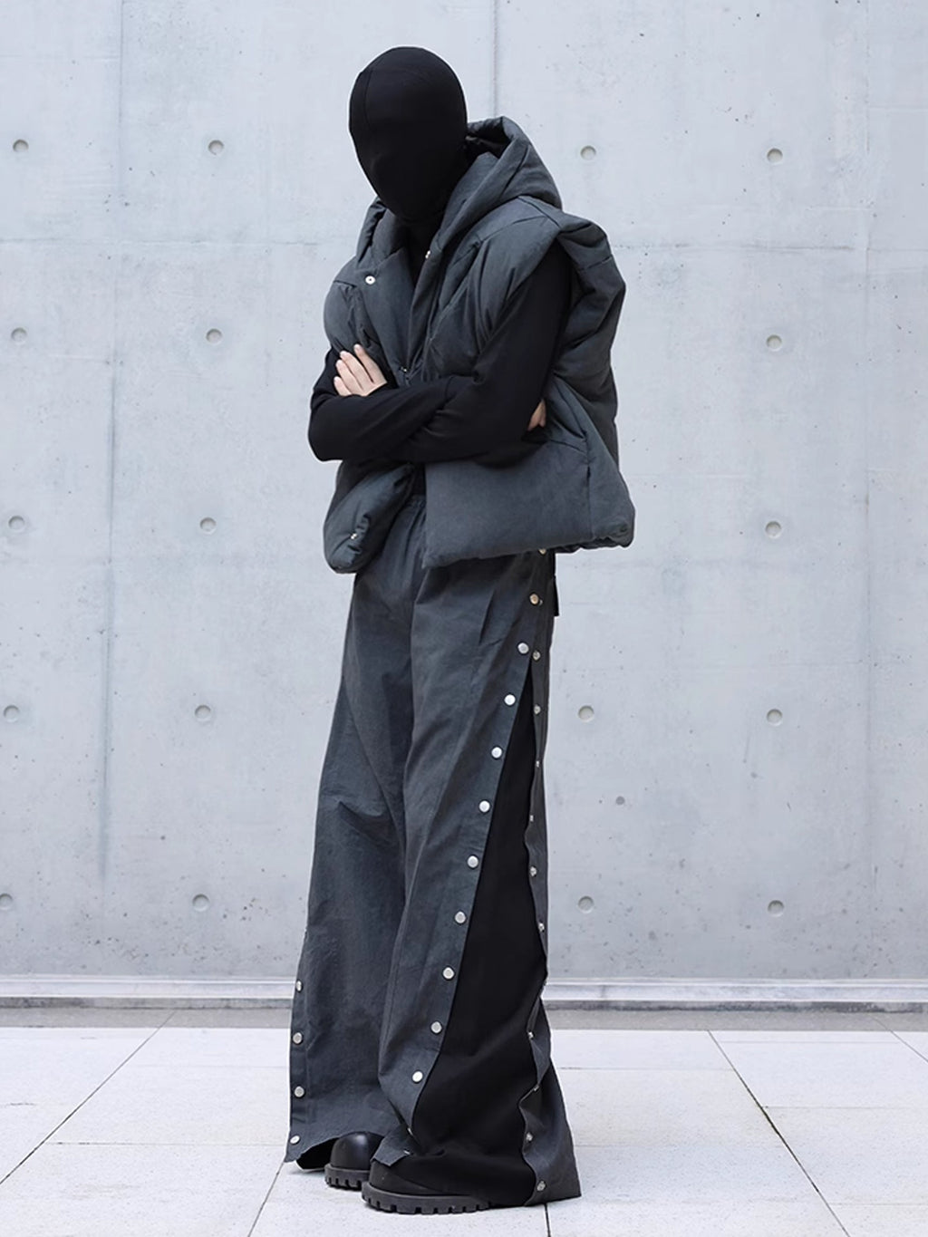 Side Button Splicing Pants  OR0176
