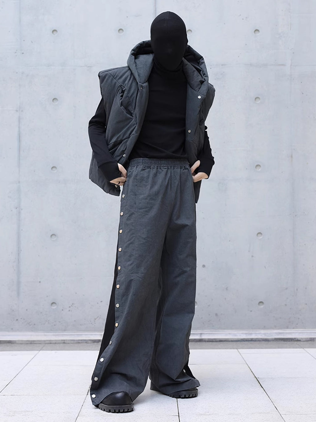 Side Button Splicing Pants  OR0176