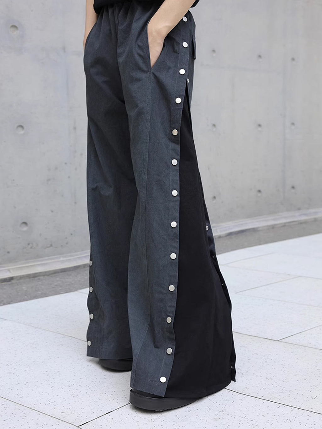 Side Button Splicing Pants  OR0176