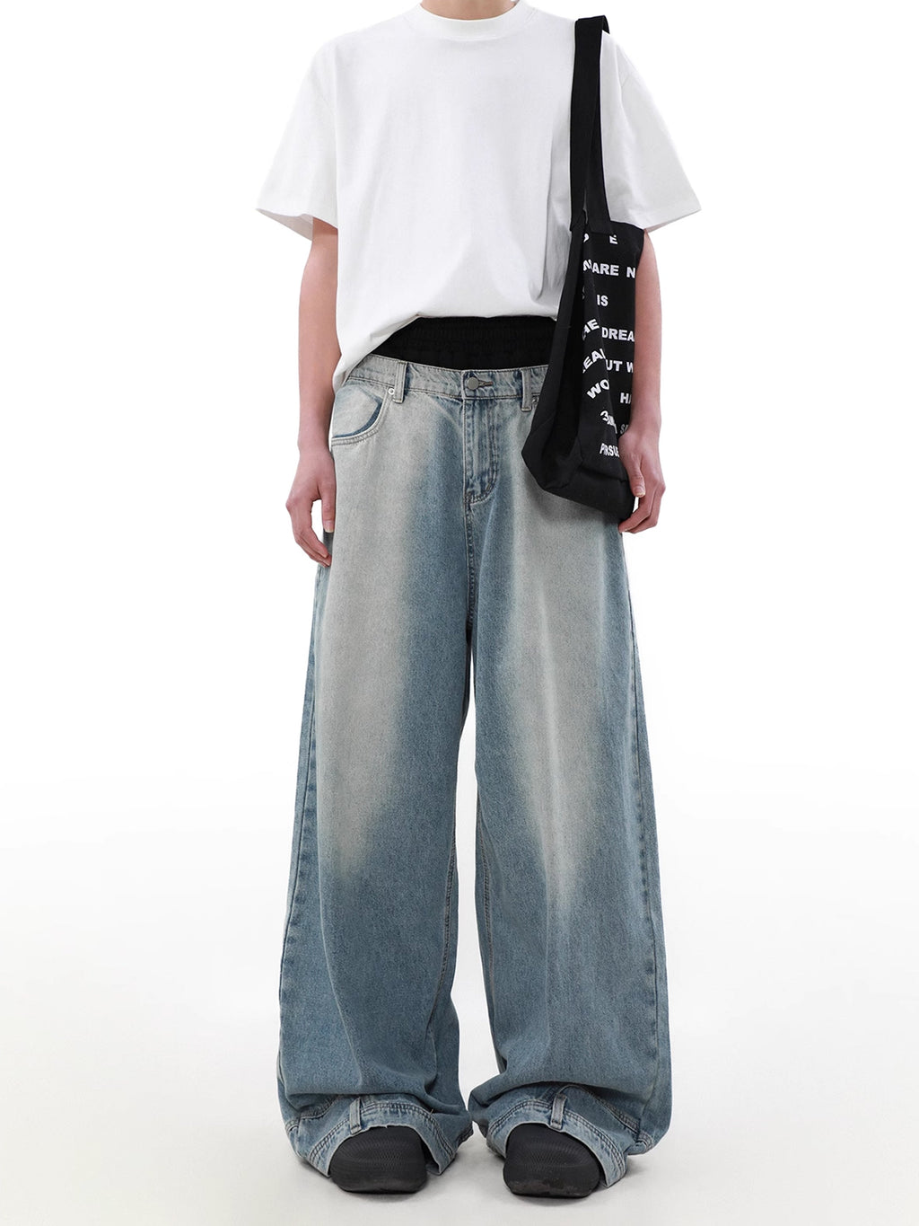 Inverted Wide Denim Pants  OR0178