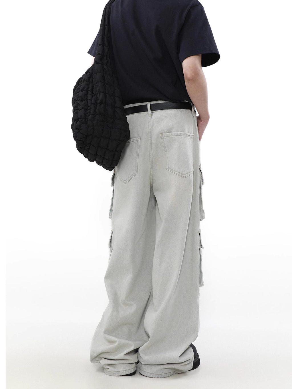 Washed Denim Pocket Work Pants  OR0179