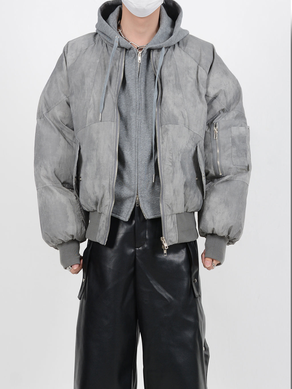 Fake Two Piece Bomber Jacket  OR0184