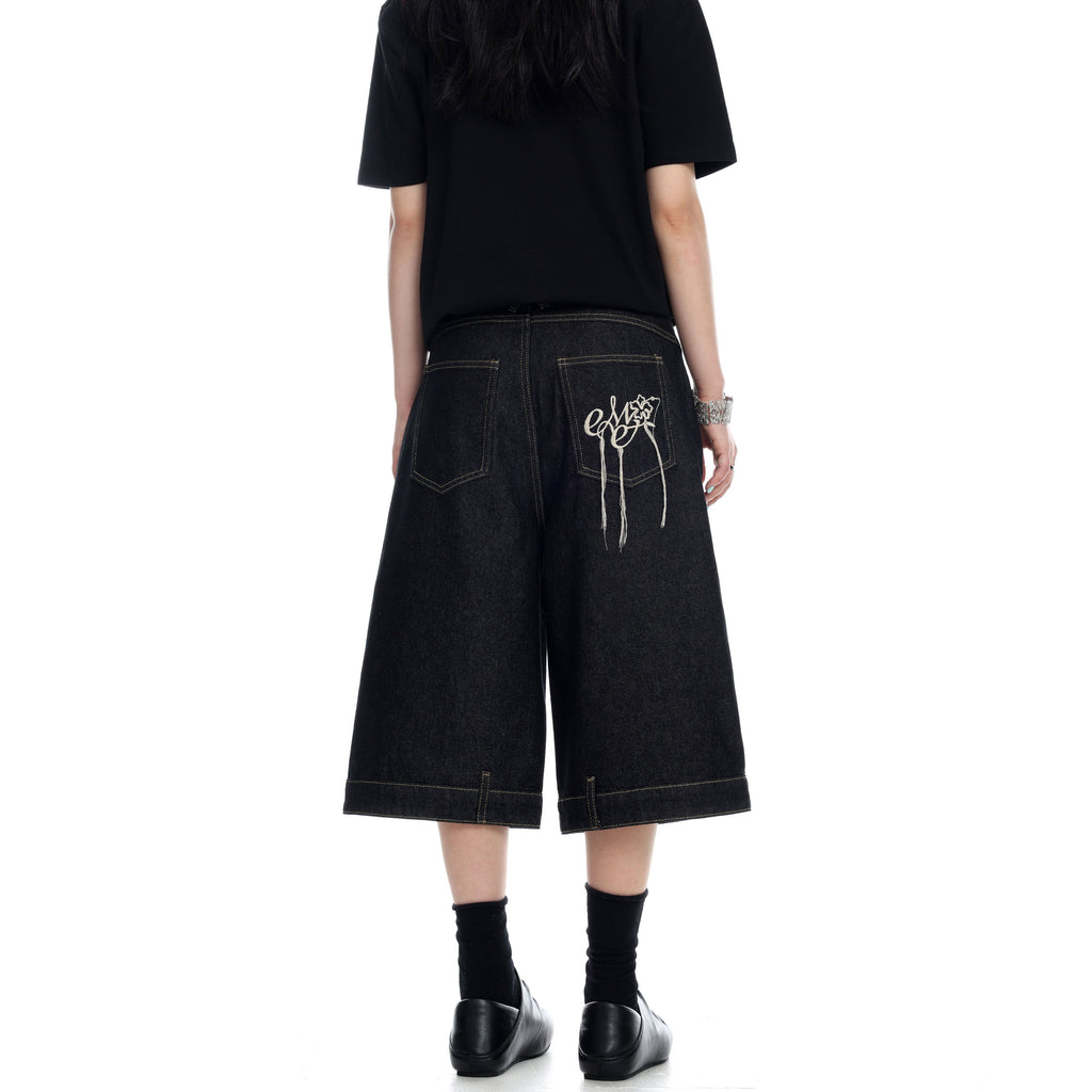 Embroidered Denim Shorts  OR0188