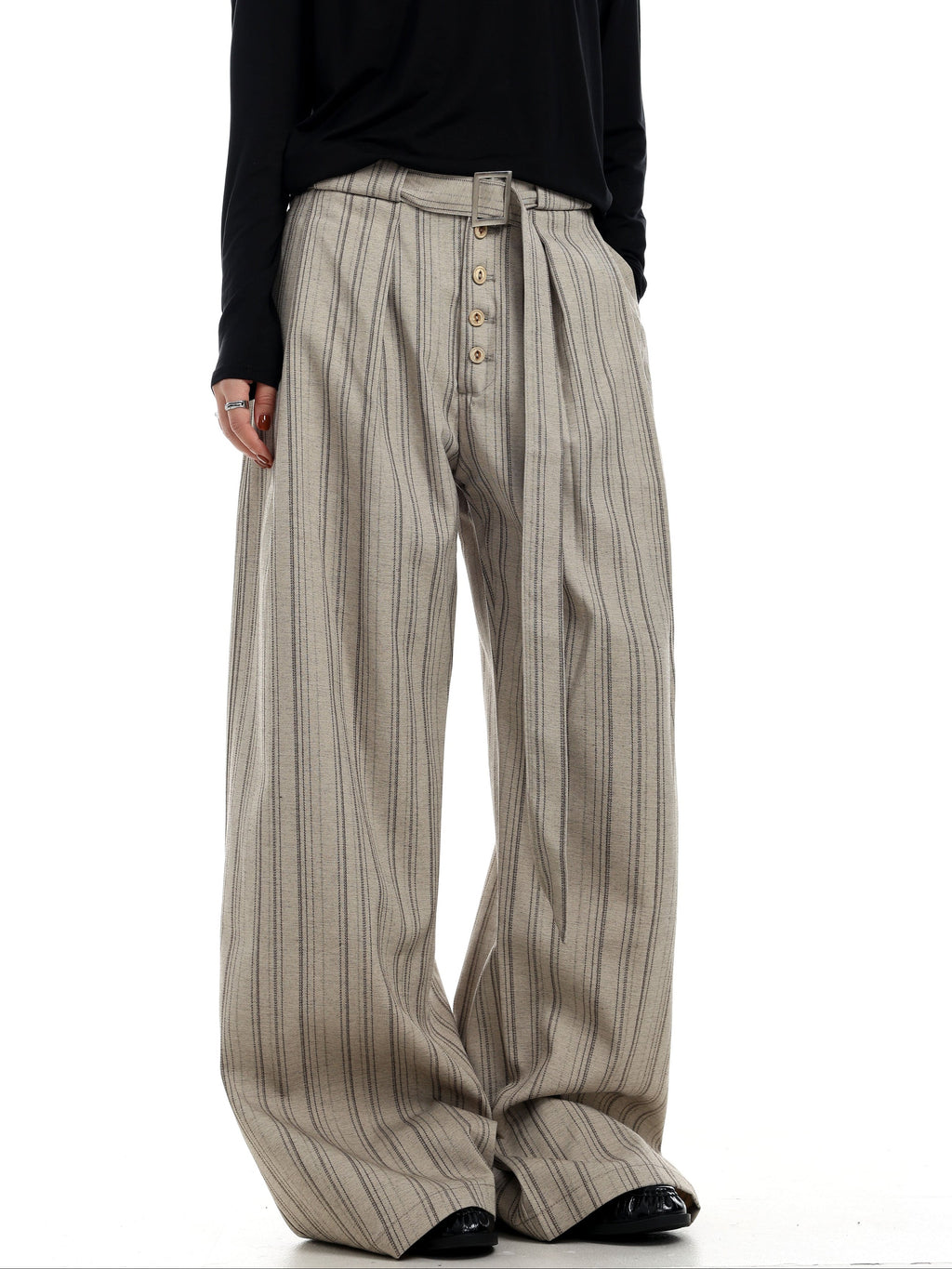 Pinstripe Wide Leg Pants  OR0189