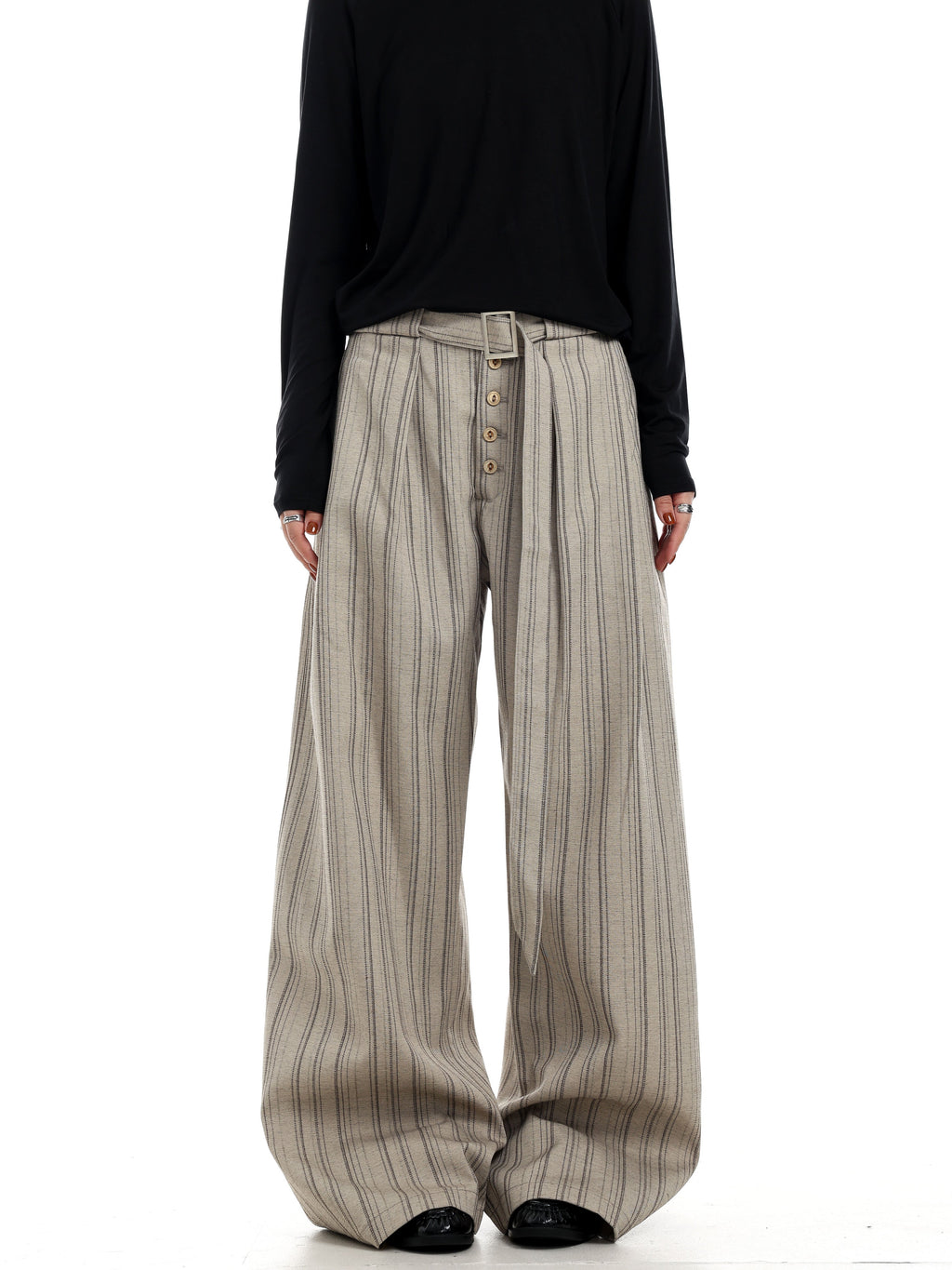 Pinstripe Wide Leg Pants  OR0189