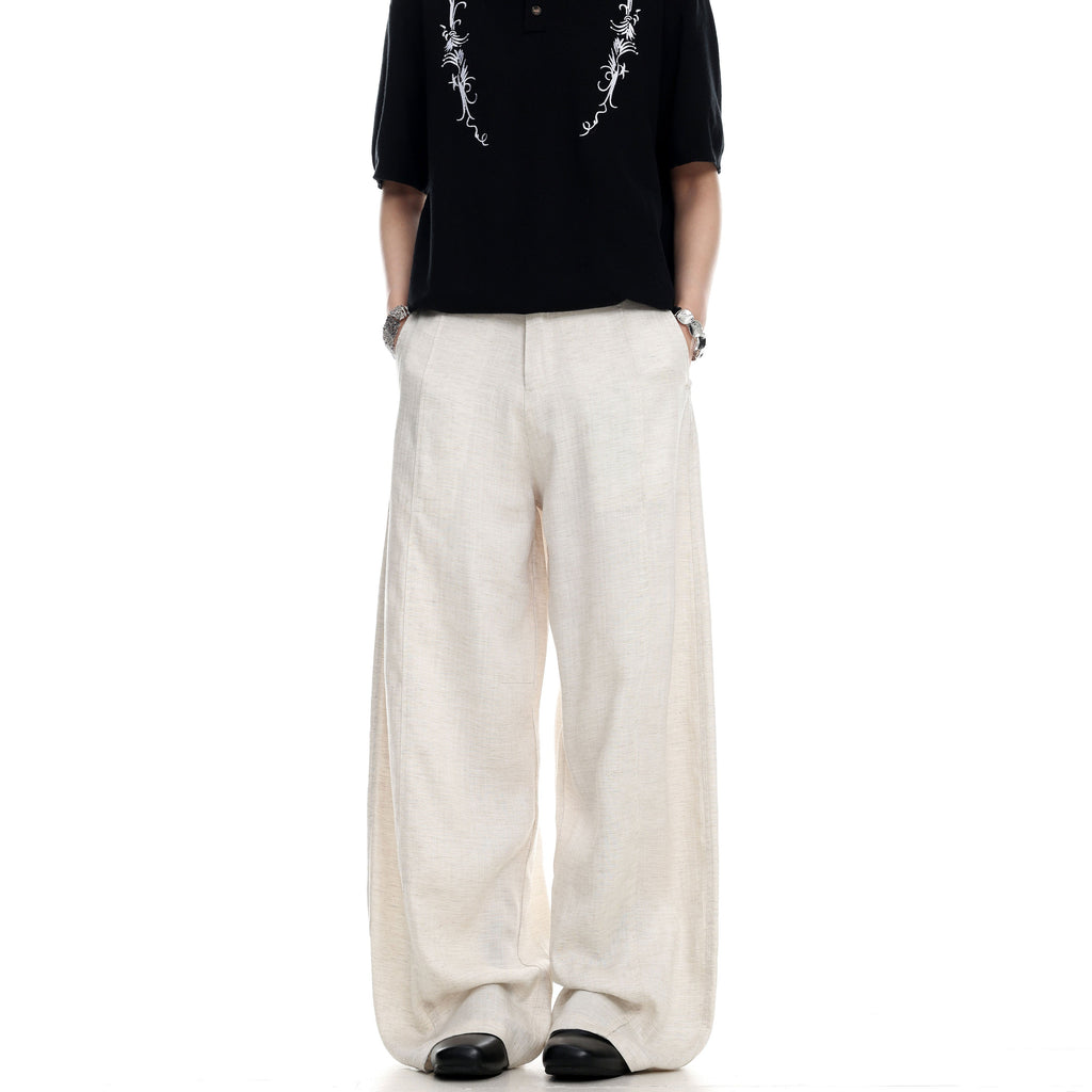 Linen-Look Wide-Leg Trousers  OR0192