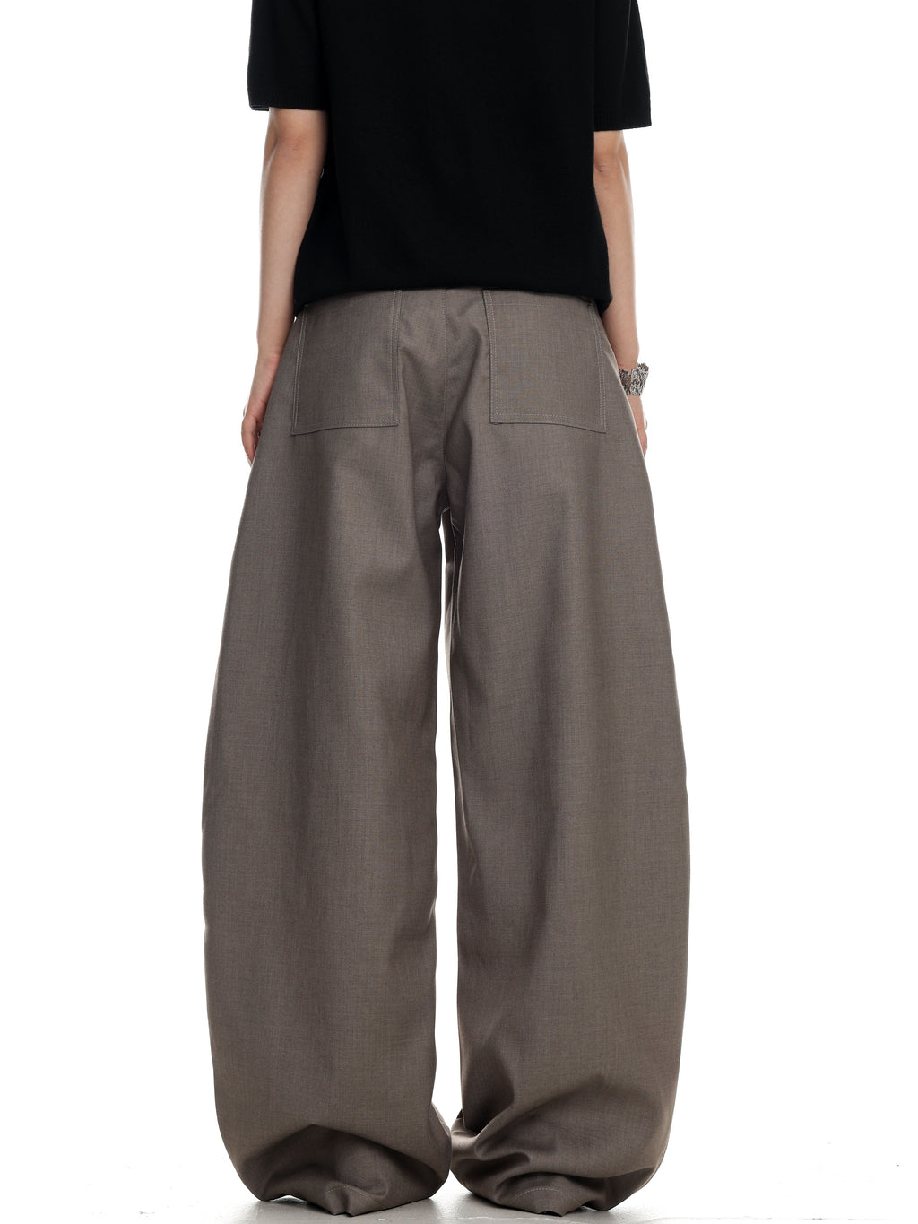 Button Detail Wide-Leg Trousers  OR0195