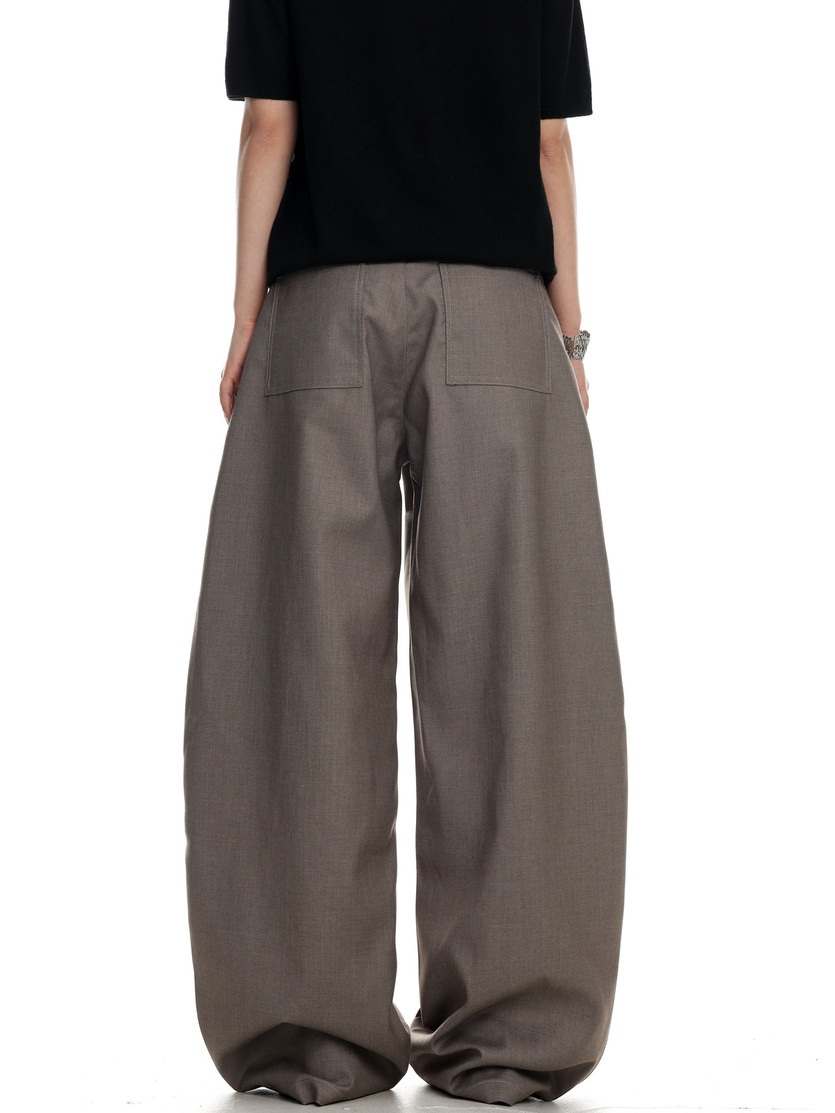 Button Detail Wide-Leg Trousers  OR0195