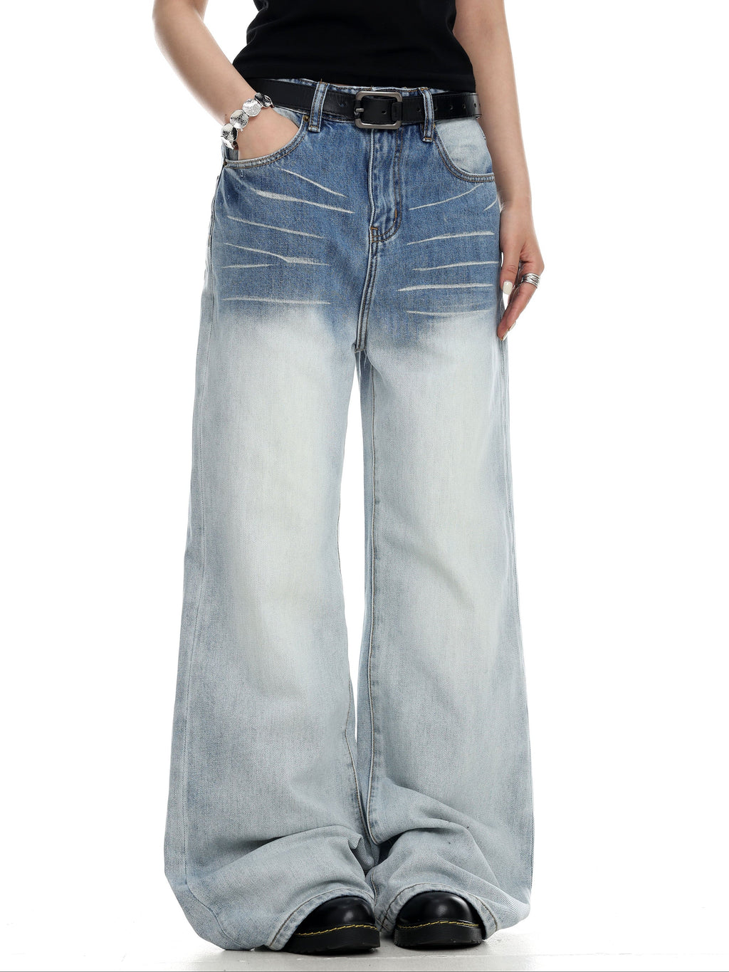Gradient Washed Bootcut Jeans  OR0197