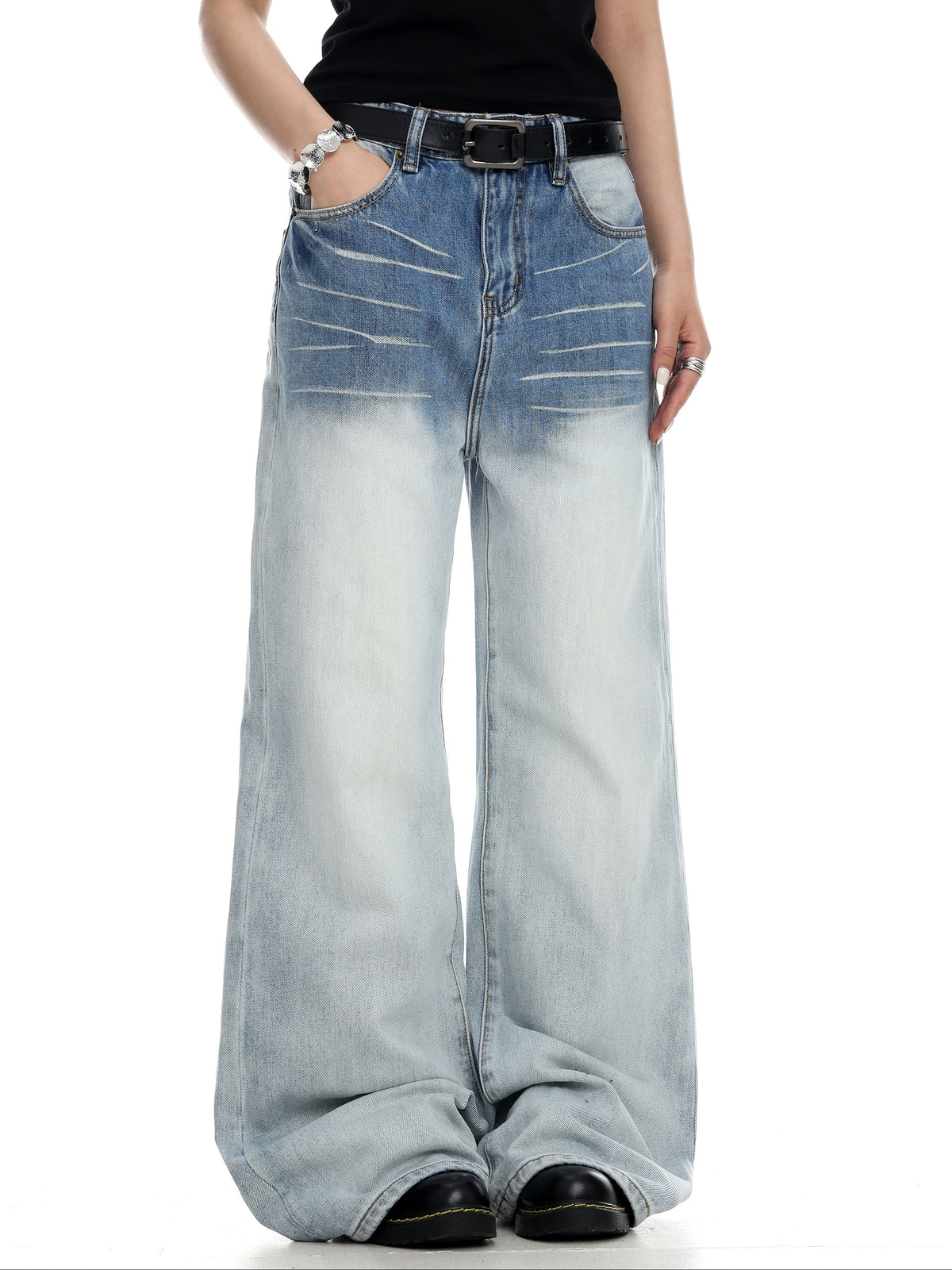 Gradient Washed Bootcut Jeans  OR0197
