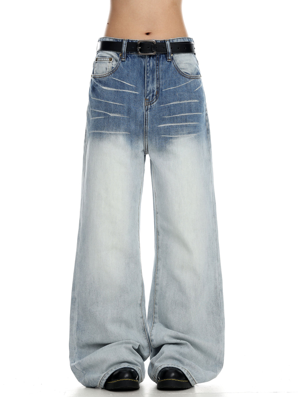 Gradient Washed Bootcut Jeans  OR0197