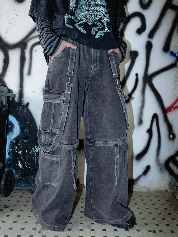 Strap Washed Jeans  OR0198