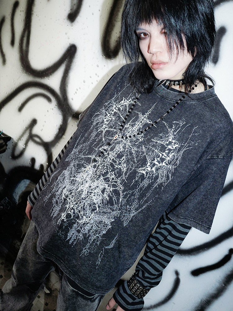 Layered Striped Long Sleeve Tee  OR0199
