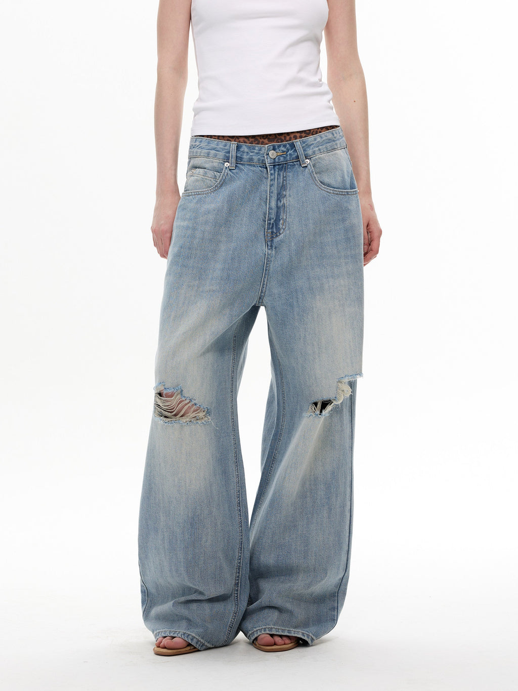 Vintage Washed Distressed Jeans  OR0204
