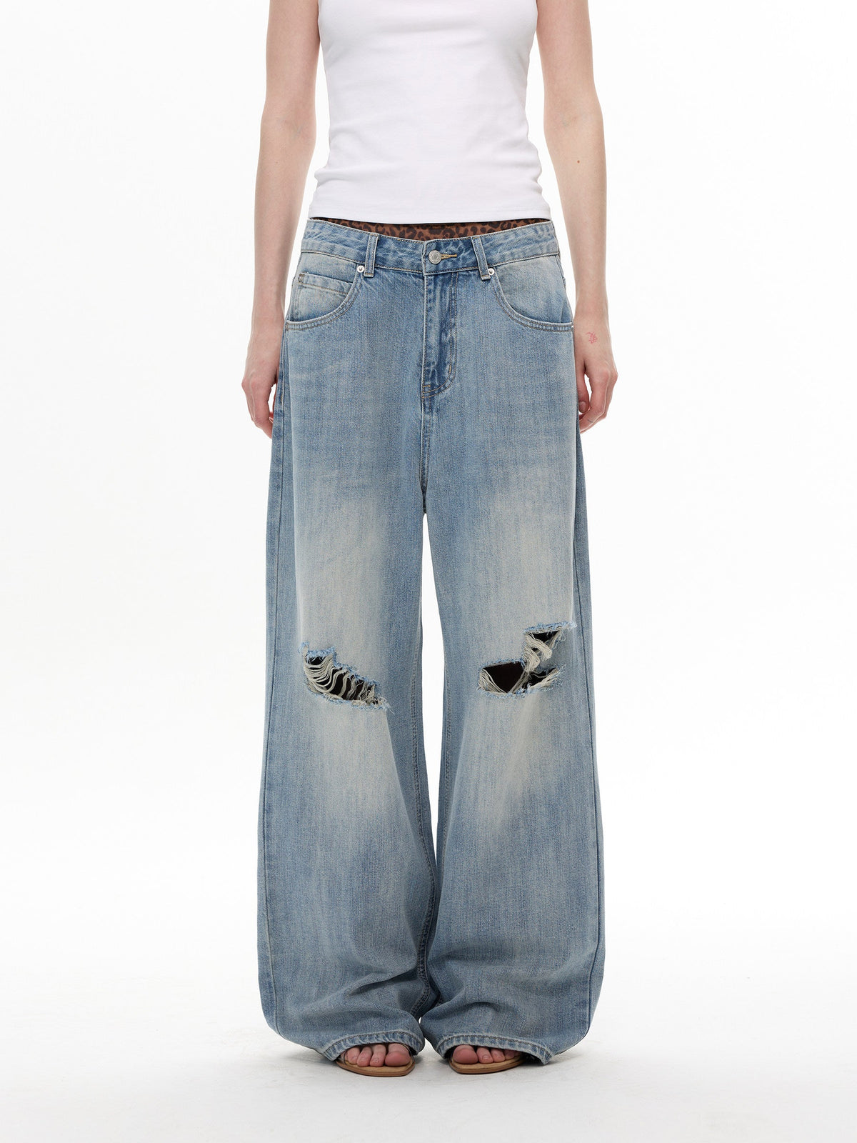Vintage Washed Distressed Jeans  OR0204