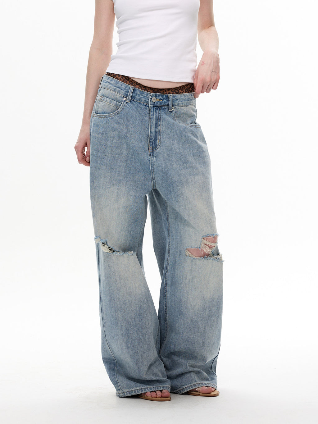 Vintage Washed Distressed Jeans  OR0204