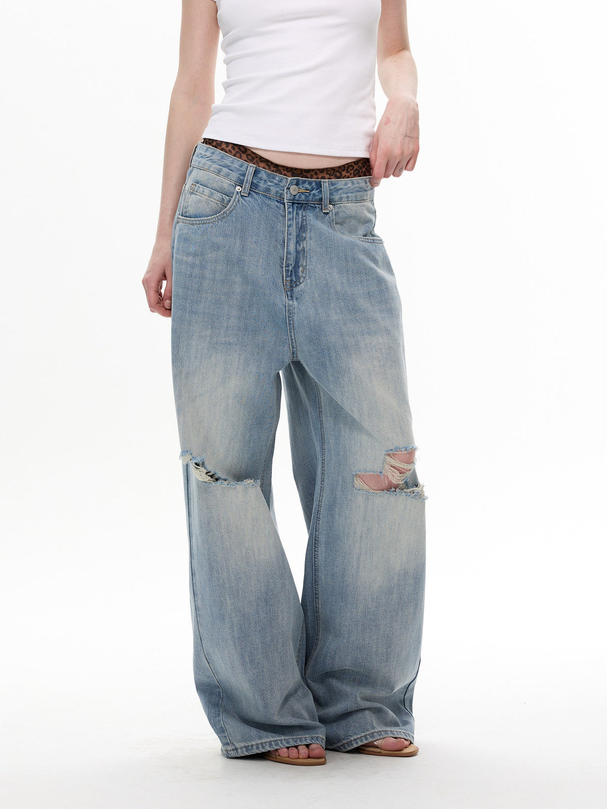 Vintage Washed Distressed Jeans  OR0204