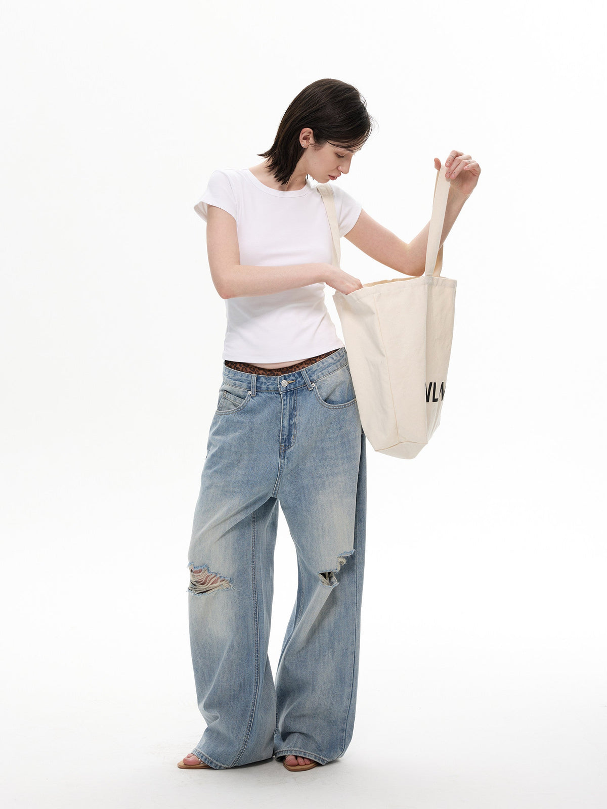 Vintage Washed Distressed Jeans  OR0204