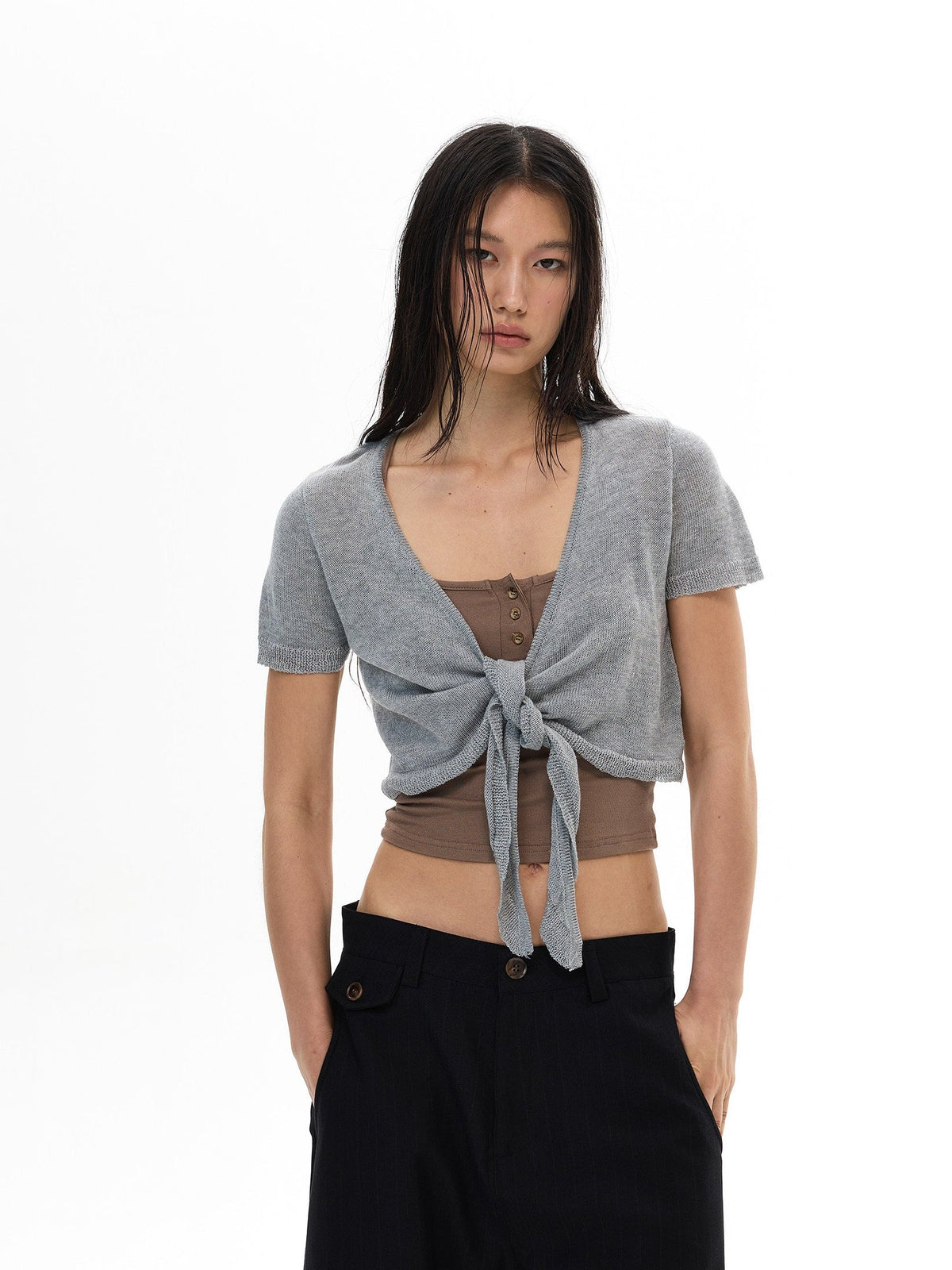 Relaxed Knit Shrug  OR0205