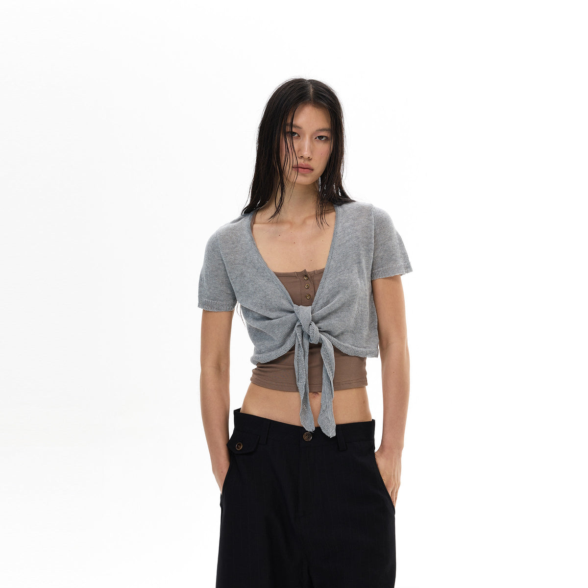 Relaxed Knit Shrug  OR0205