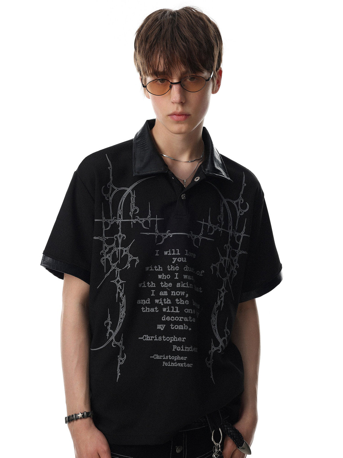Vintage Gothic Waffle Polo  OR0210