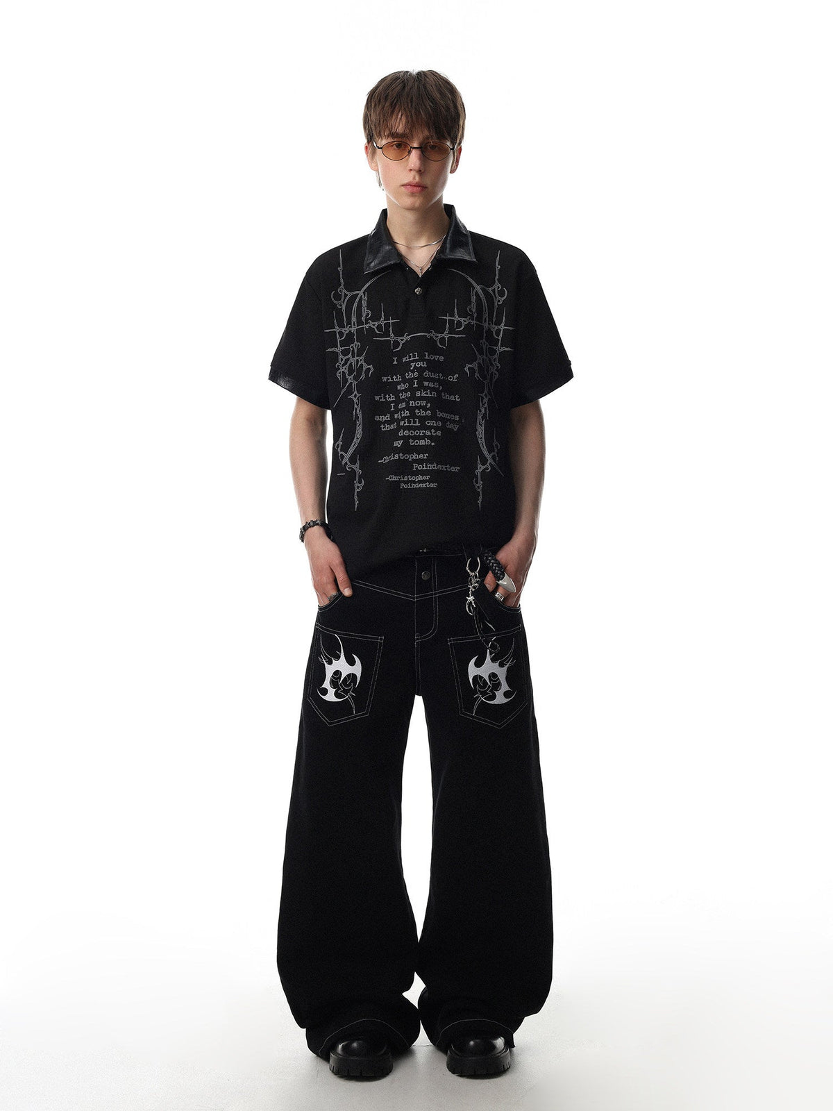 Vintage Gothic Waffle Polo  OR0210