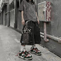 Vintage Wide-Leg Cargo Denim Shorts  OR0213