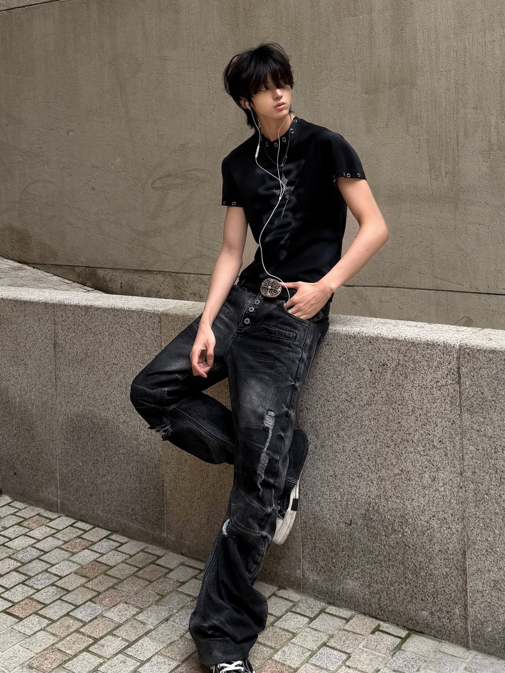 Metal Cross Fitted Tee  OR0218
