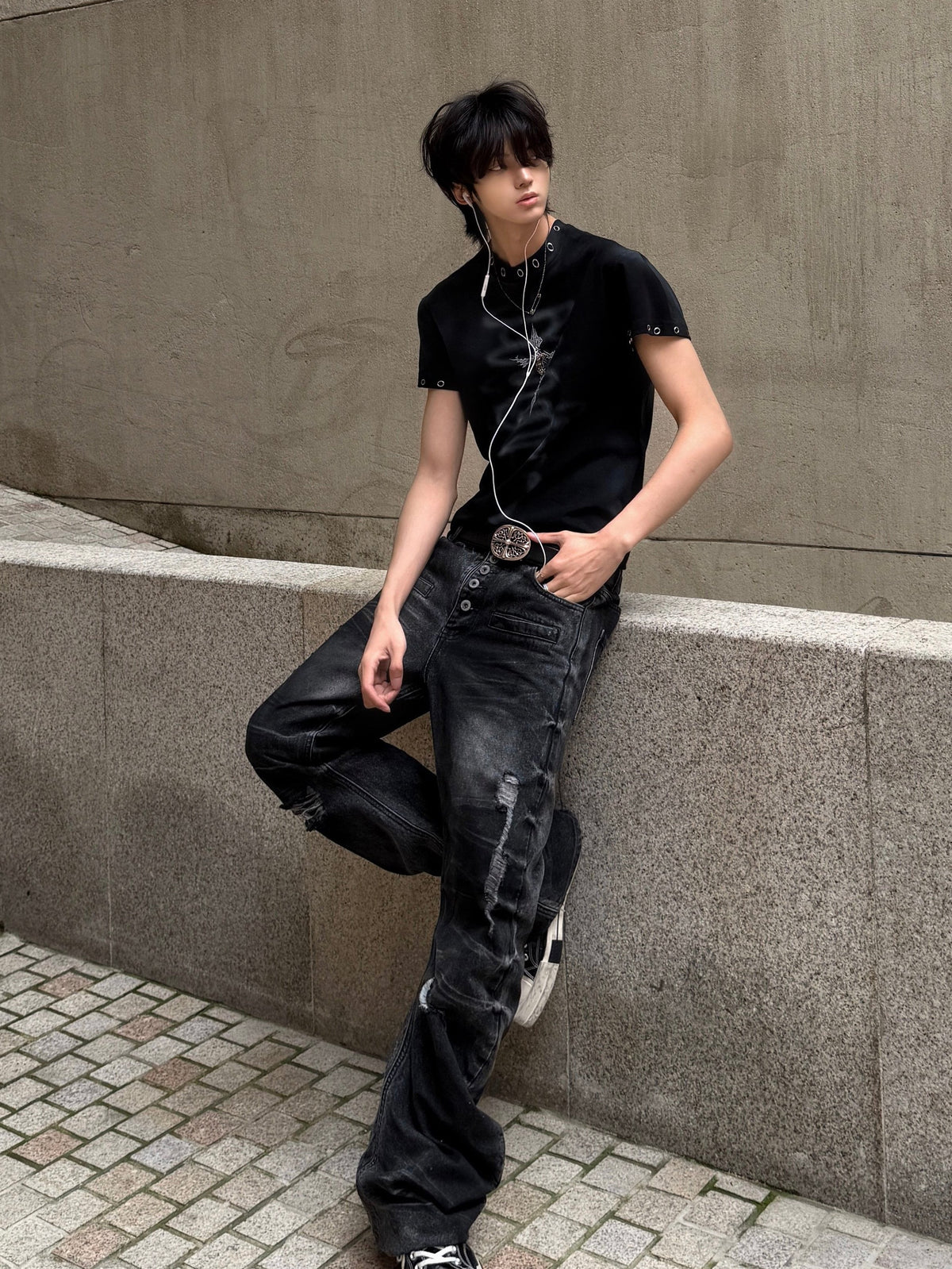 Metal Cross Fitted Tee  OR0218